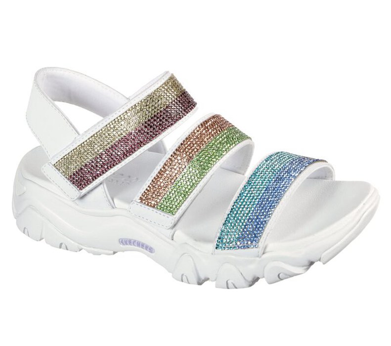 Skechers Dam Vita/Olika Färger Sandaler - D'lites 2.0 - Sparkle Madness - Sverige (PKALN-0875)